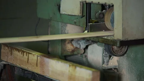 Wood Processing Equipment Grinds Surface Of Timber Planks With Mechanical Wheels Stock Footage 232738518