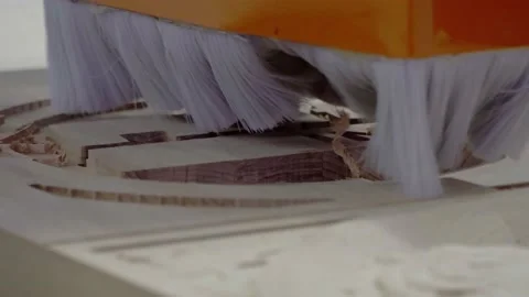 Wood processing equipment, programmable wood carving machine Stock Footage 141748126