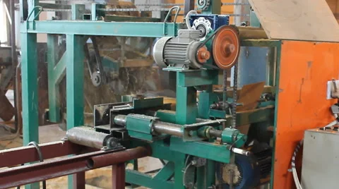 Wood processing factory Stock Footage 64022384