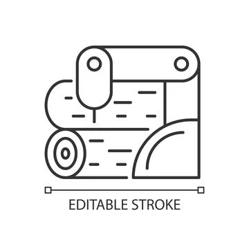 Wood processing linear icon Stock-Illustration