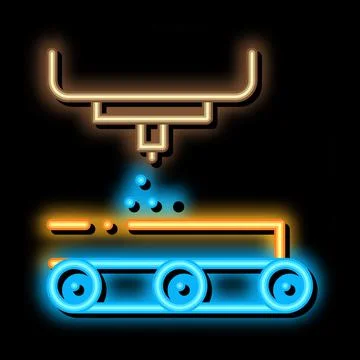 Wood processing neon glow icon illustration 스톡 일러스트
