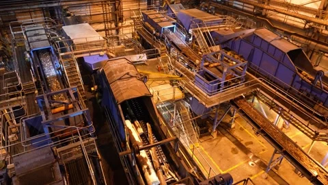 Wood processing. Shop for processing wood into wood chips. General plan Stockbeeldmateriaal 297260901