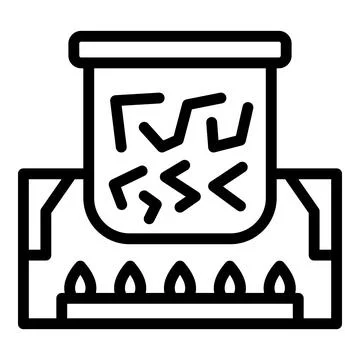 Wood processing tool icon, outline style Stock Illustration