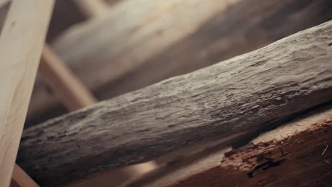 Wood in a rack Stock Footage 107089419