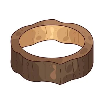 Wood ring illustration 스톡 일러스트
