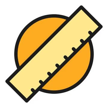 Wood ruler icon vector flat Illustrazione stock