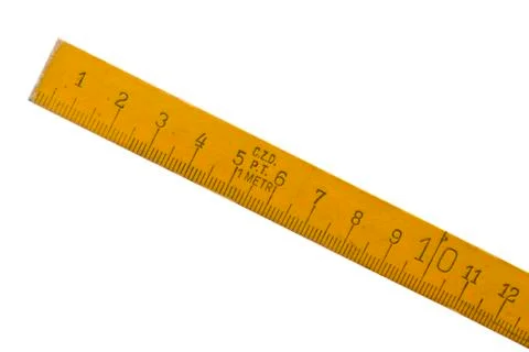 Wood ruler Foto stock