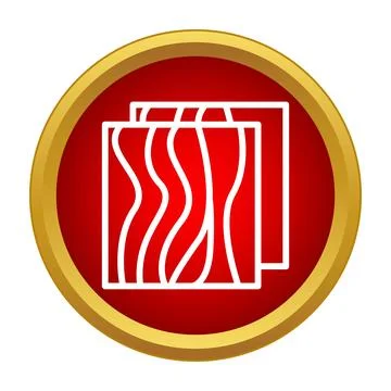 Wood sample material icon in red circle Stock Illustration