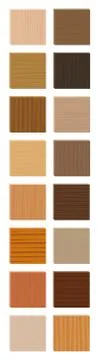 Wood Samples Parquetry Summary Table Chart 스톡 일러스트