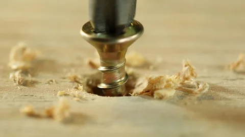 Wood Screw Close Up 1 Stock Footage 105886598