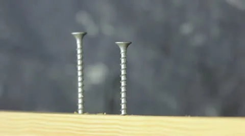 Wood Screw Stock Footage 11220223
