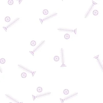 Wood screw glyph seamless pattern Stock Illustration