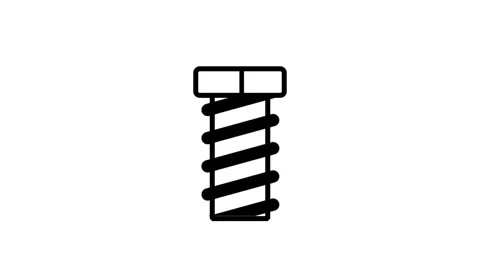 Wood Screw Icon Stock Footage 340307283