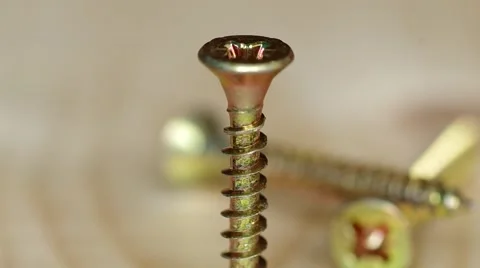 Wood screws Stock Footage 58592703