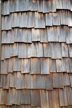 Wood shake wall Stock Photos