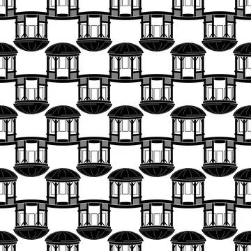 Wood shelter pattern seamless vector Stock Illustration