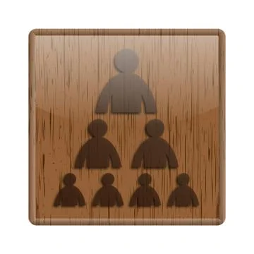 Wood shiny icon Stock Illustration
