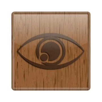 Wood shiny icon Stock Illustration