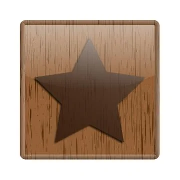 Wood shiny icon Stockillustratie