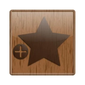 Wood shiny icon Illustrazione stock