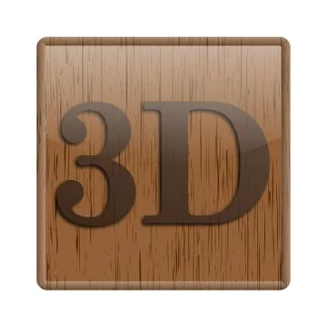 Wood shiny icon Stock Illustration