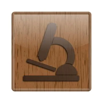 Wood shiny icon Stock Illustration