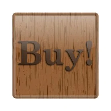 Wood shiny icon Stock Illustration