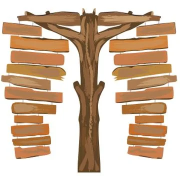 Wood sign vector design Stock Illustration