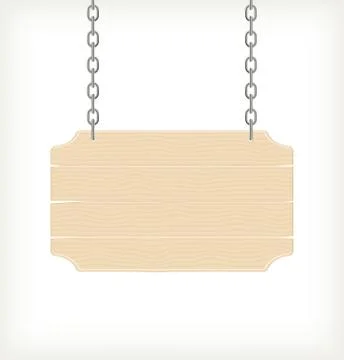 Wood sign, vector Stock Illustration