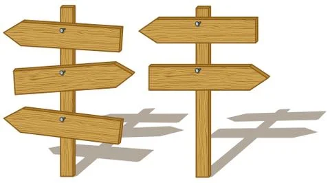 Wood signs Stock Illustration