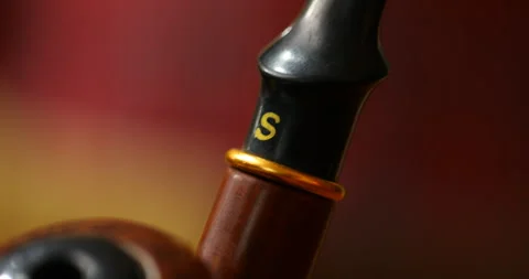 Wood Smoking Pipe on a table Stock Footage 288628346