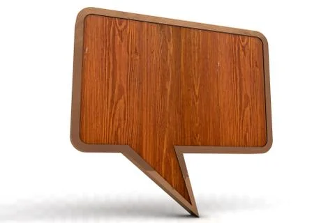 Wood speech bubble Stock Illustration