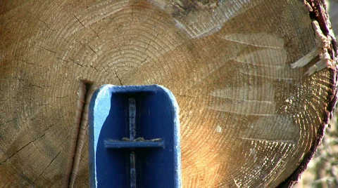 Wood splitter Video stock 350716