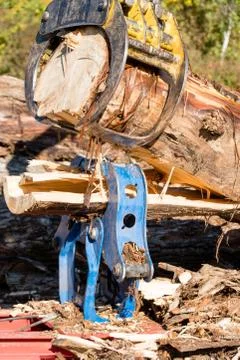 Wood splitting Stock Photos