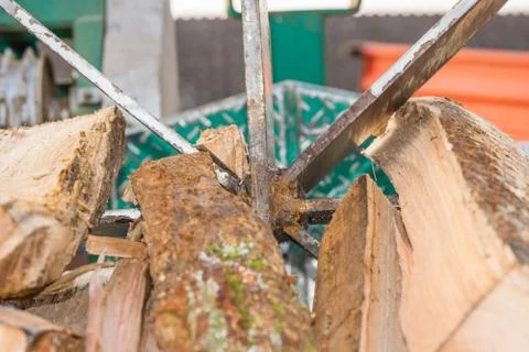 Wood splitting Stock Photos