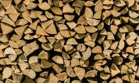 Wood stack background Stock Photos