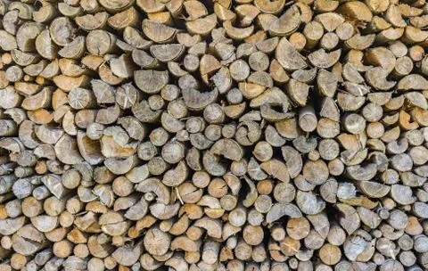 Wood stack background texture Stock Photos