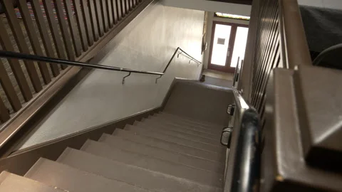 Wood staircase in old building. Stock-Footage 320758622