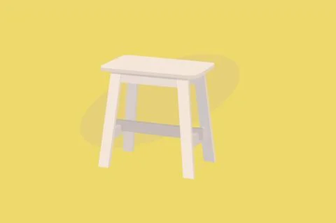Wood Stool Stock Illustration