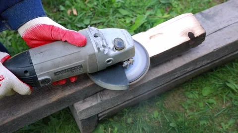 Wood surface sanding Stock Footage 145566603