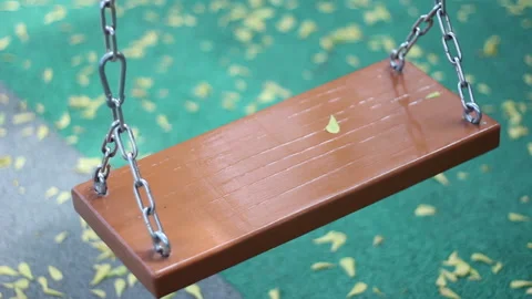 Wood swing Stock Footage 139950880