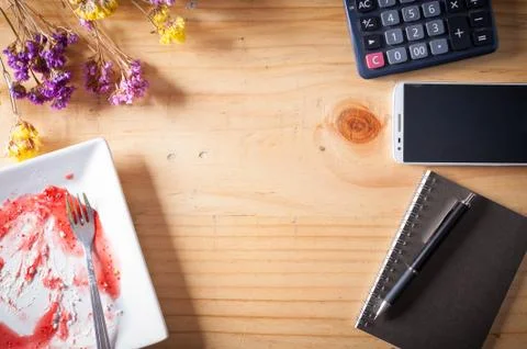 Wood table background Stock Photos