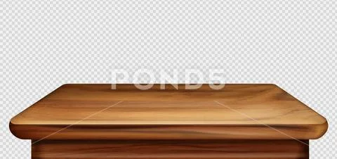 Wood white desk, table top surface in perspective isolated on