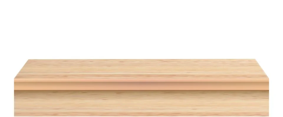Wood table perspective view, kitchen top made of brown timber, wooden surface of Stock Illustration