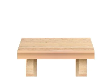 Wood table perspective view, kitchen top made of brown timber, wooden surface of Ilustração Stock