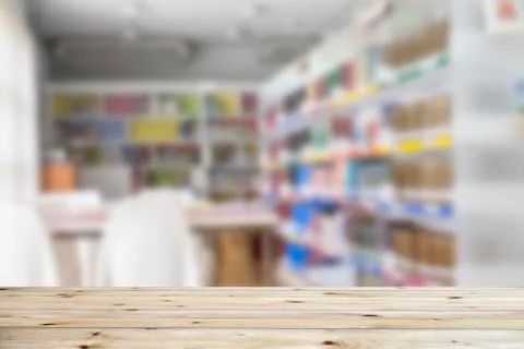Wood table Foto stock