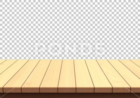 Wood table top isolated on transparent background - PSD Template PSD Template