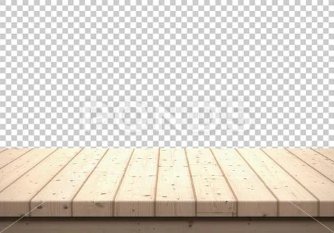 Wood table top isolated on transparent background - PSD Template PSD Template