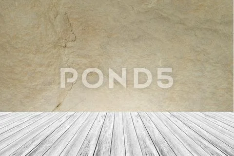 Wood terrace and Wall texture Stock Photos