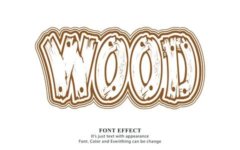 Wood text effect abstract background Stock Illustration